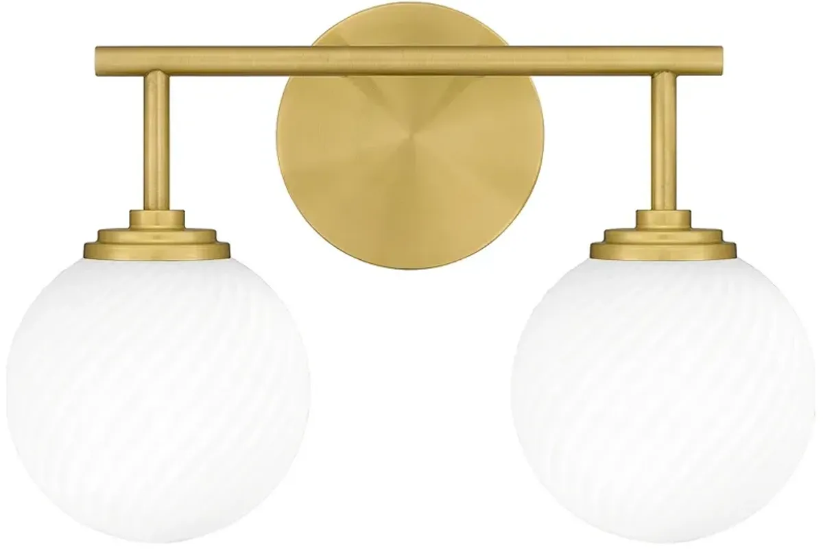 Eloise 2-Light Aged Brass Vanity Light