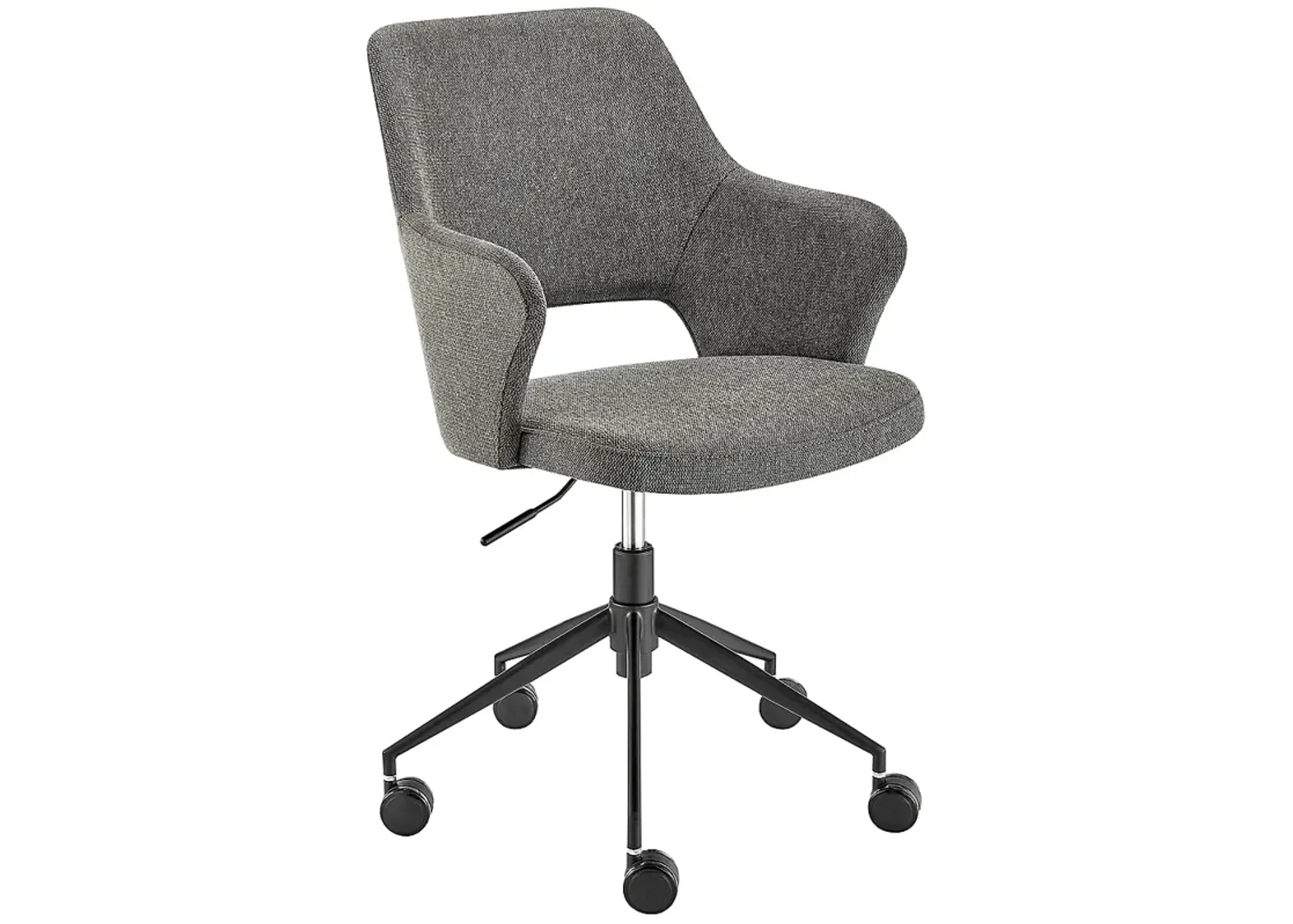 Darcie Charcoal Fabric Adjustable Swivel Office Chair