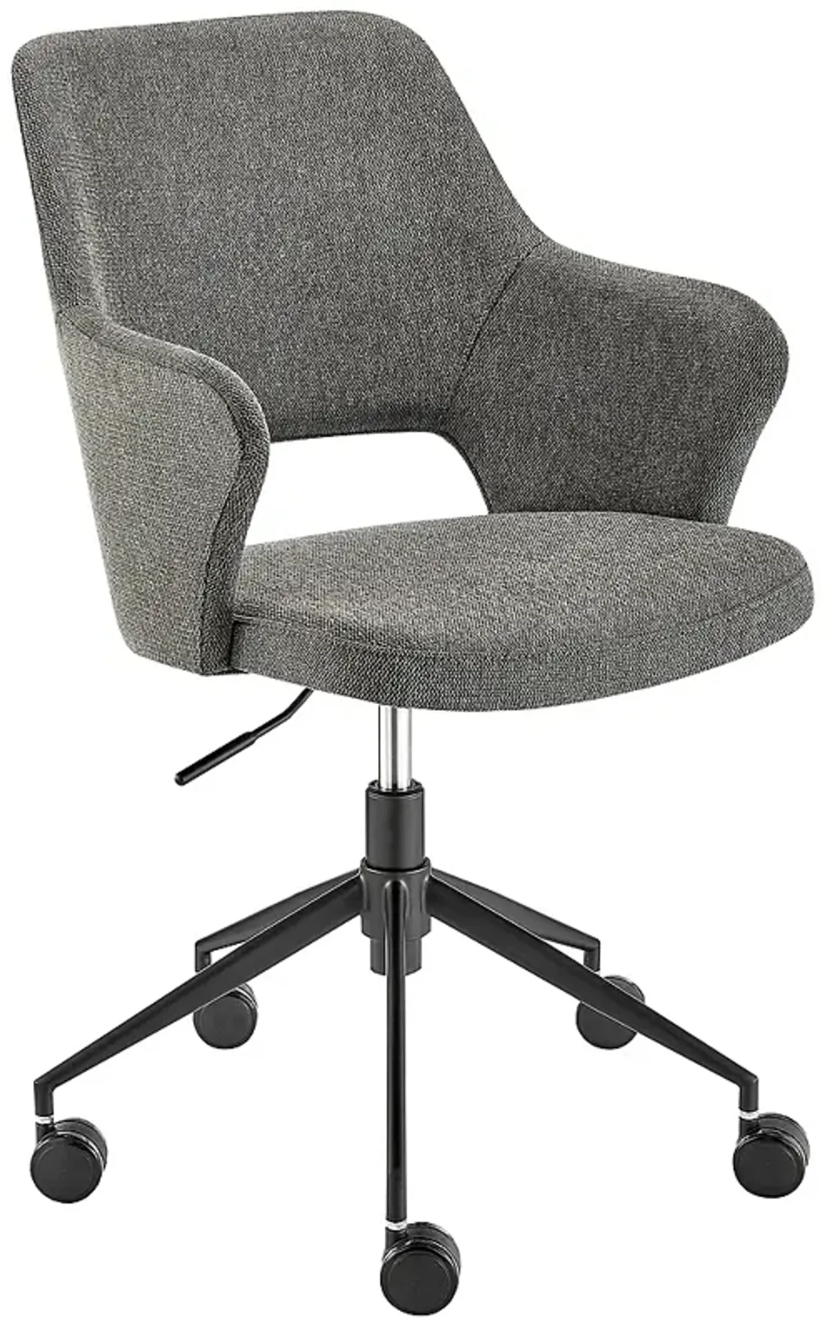 Darcie Charcoal Fabric Adjustable Swivel Office Chair