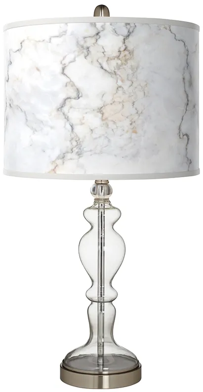 Marble Glow Giclee Apothecary Clear Glass Table Lamp