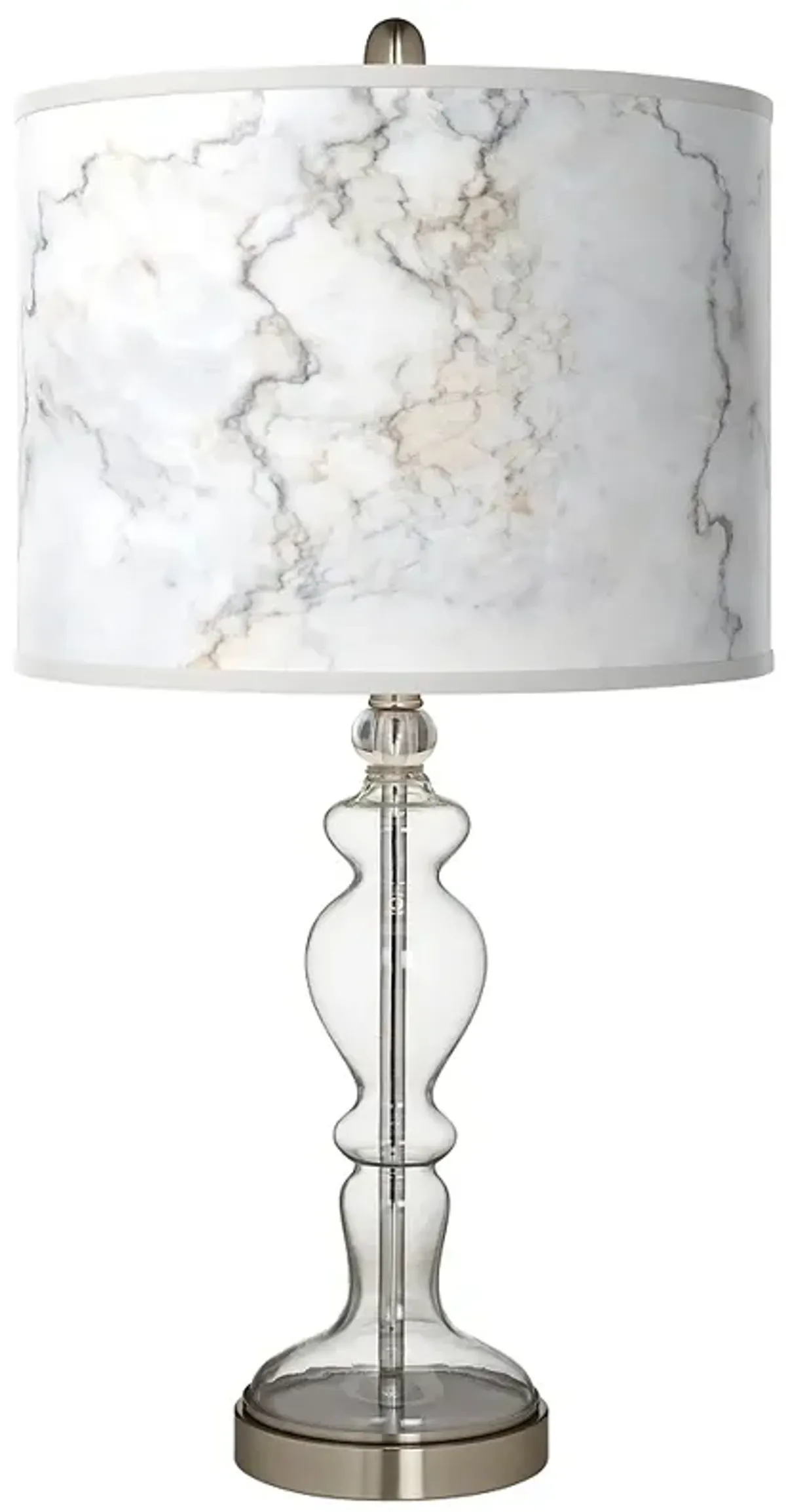 Giclee Glow Apothecary 28" High Marble Pattern Clear Glass Table Lamp