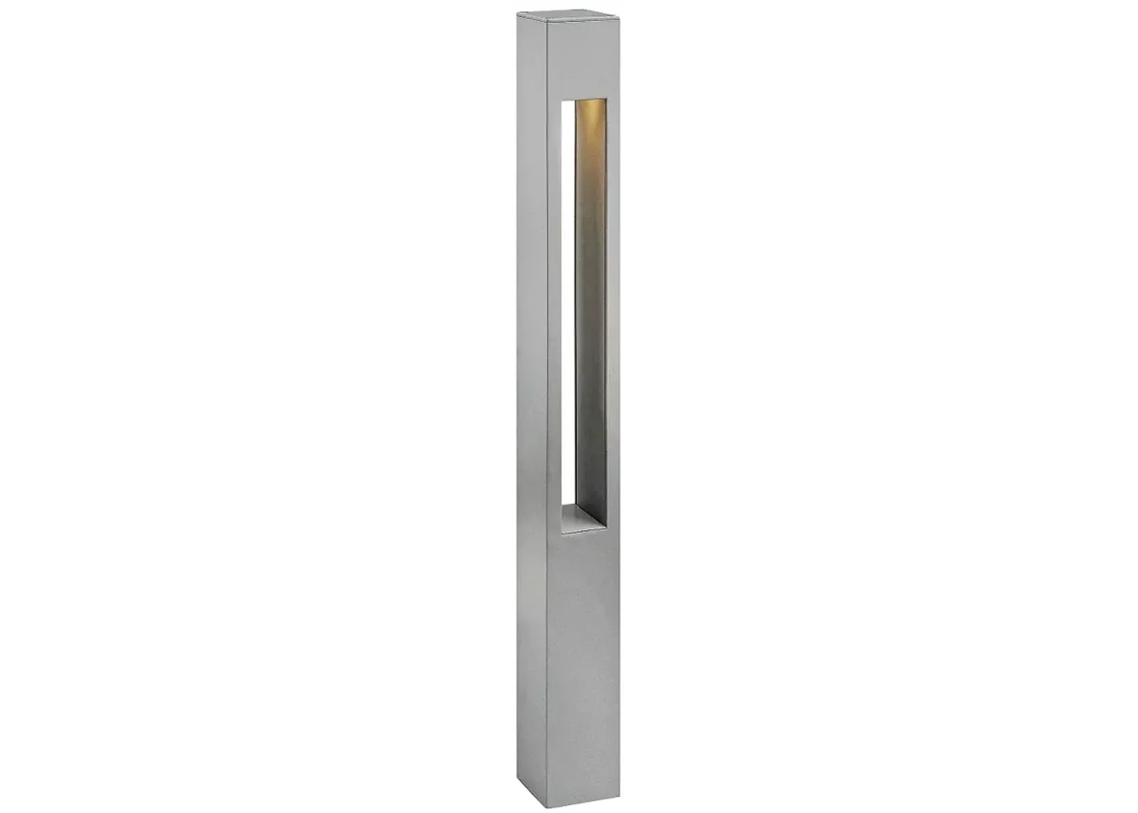 Hinkley Atlantis 30"H Titanium LED 120V Square Bollard Light