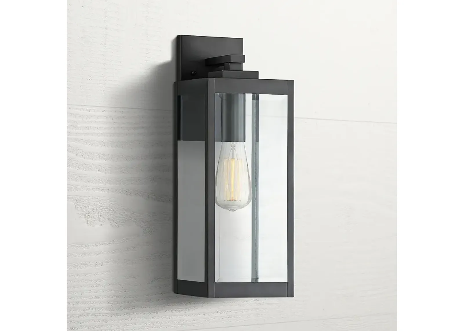 Quoizel Westover 17" High Earth Black Outdoor Wall Light