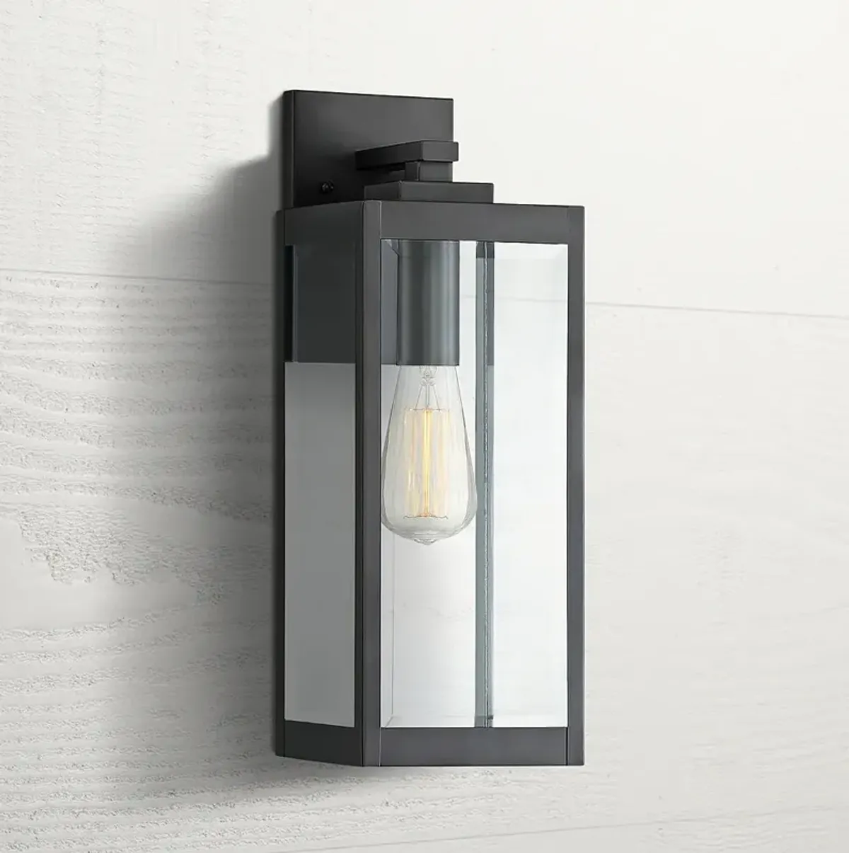 Quoizel Westover 17" High Earth Black Outdoor Wall Light