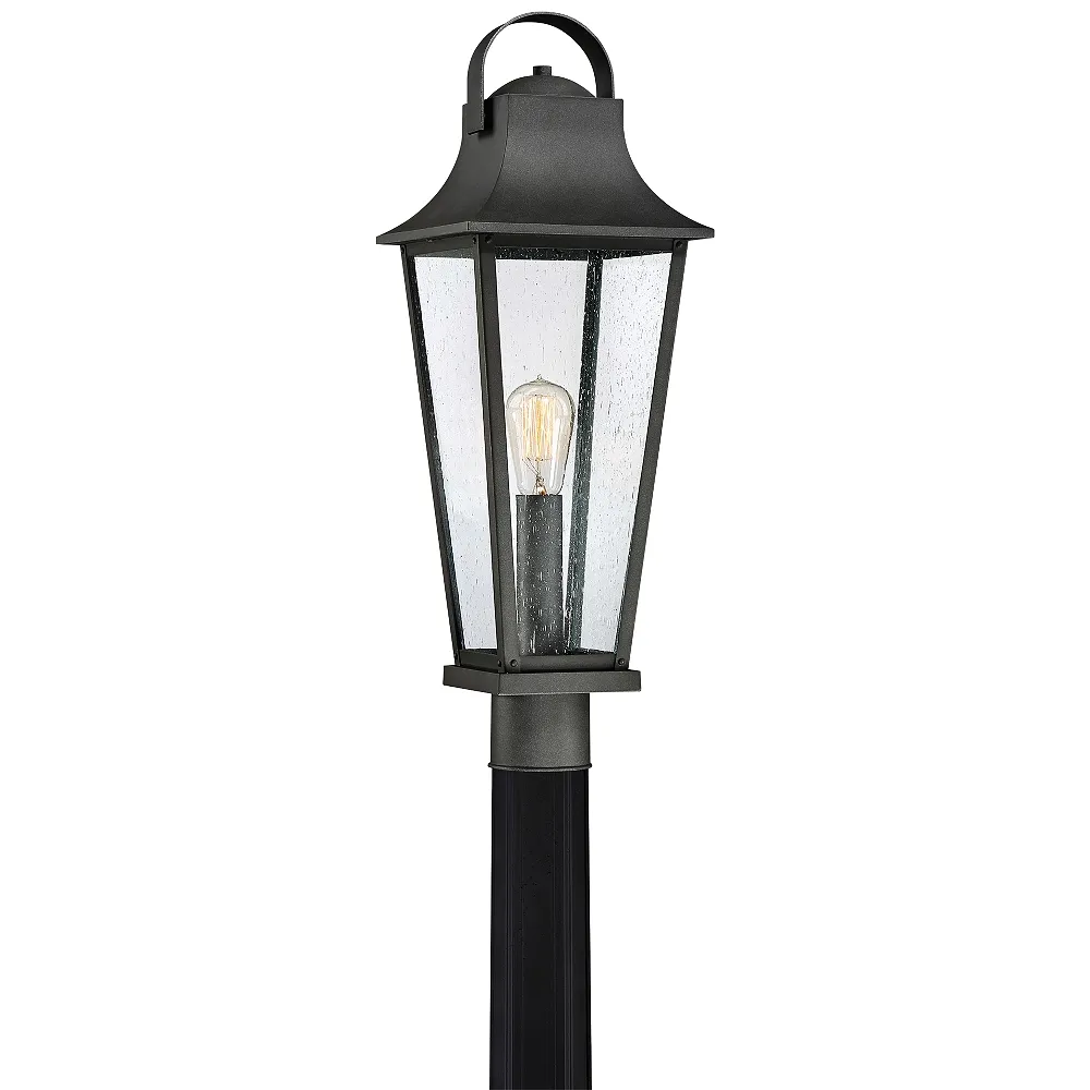 Quoizel Galveston 24 1/2"H Mottled Black Outdoor Post Light