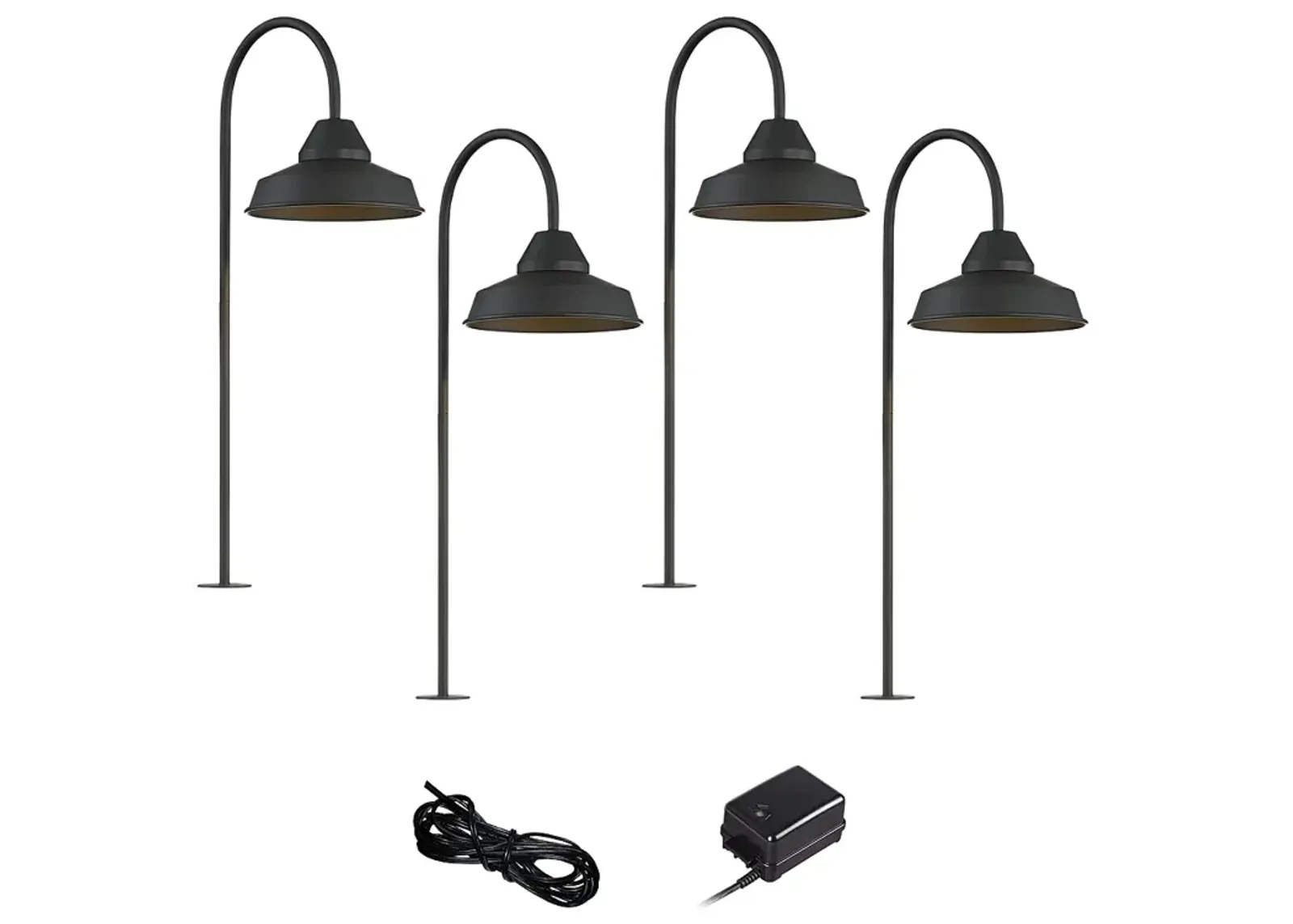 Westley Black 6-Piece LED Landscape Path Light Set