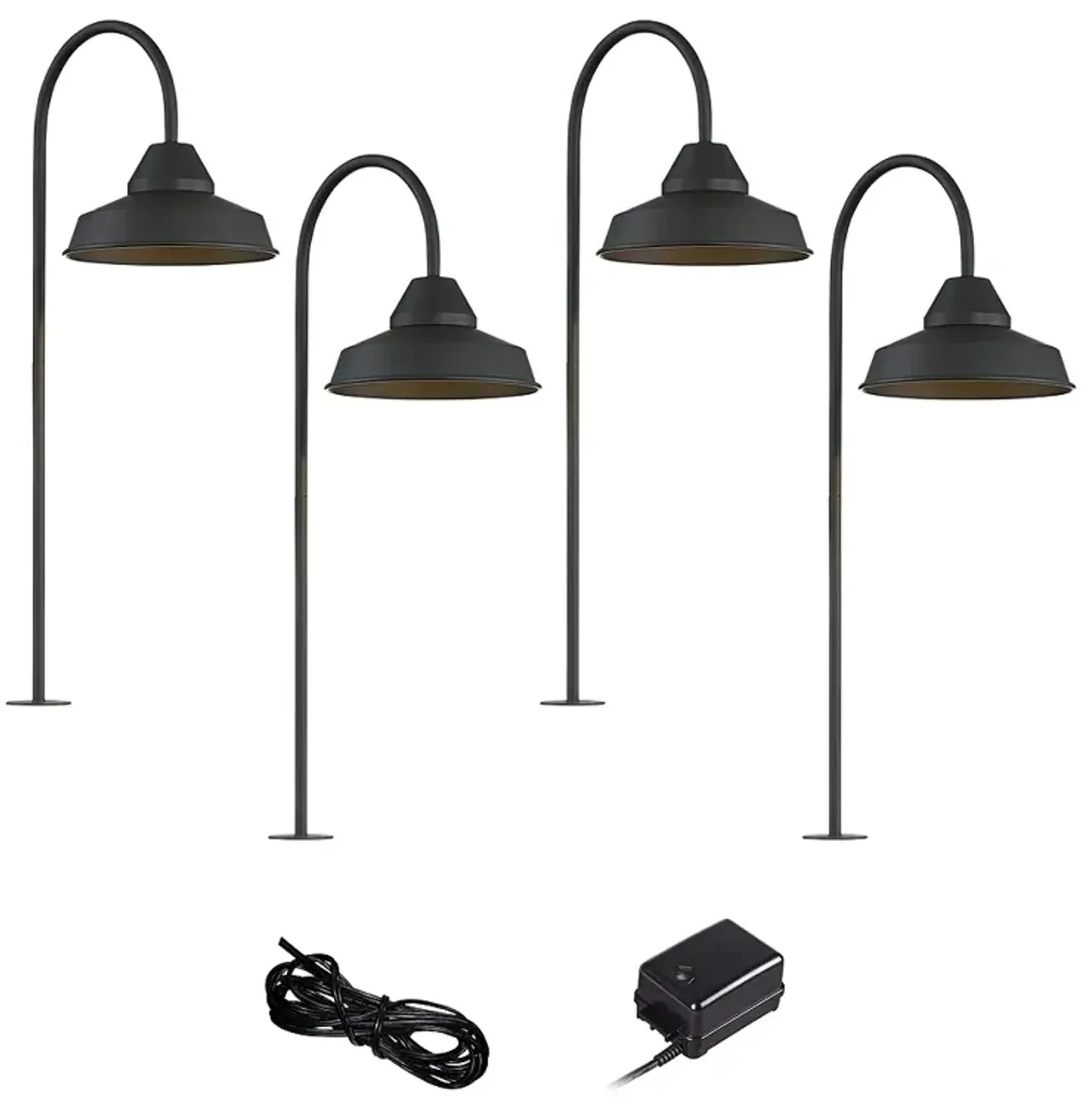 Westley Black 6-Piece LED Landscape Path Light Set