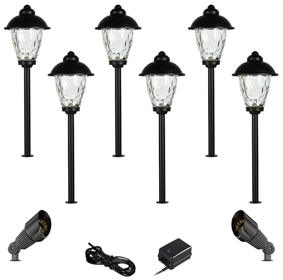 Concord Black 10-Piece LED Landscape Path and Spot Light Set