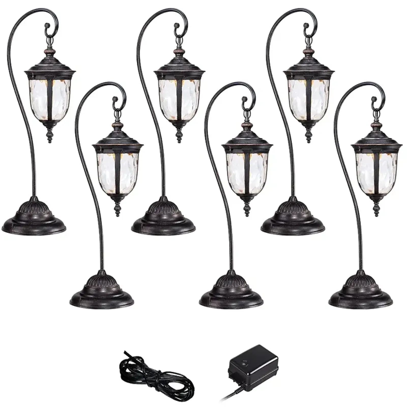 Bellagio Bronze 8-Piece LED Landscape Path Light Set