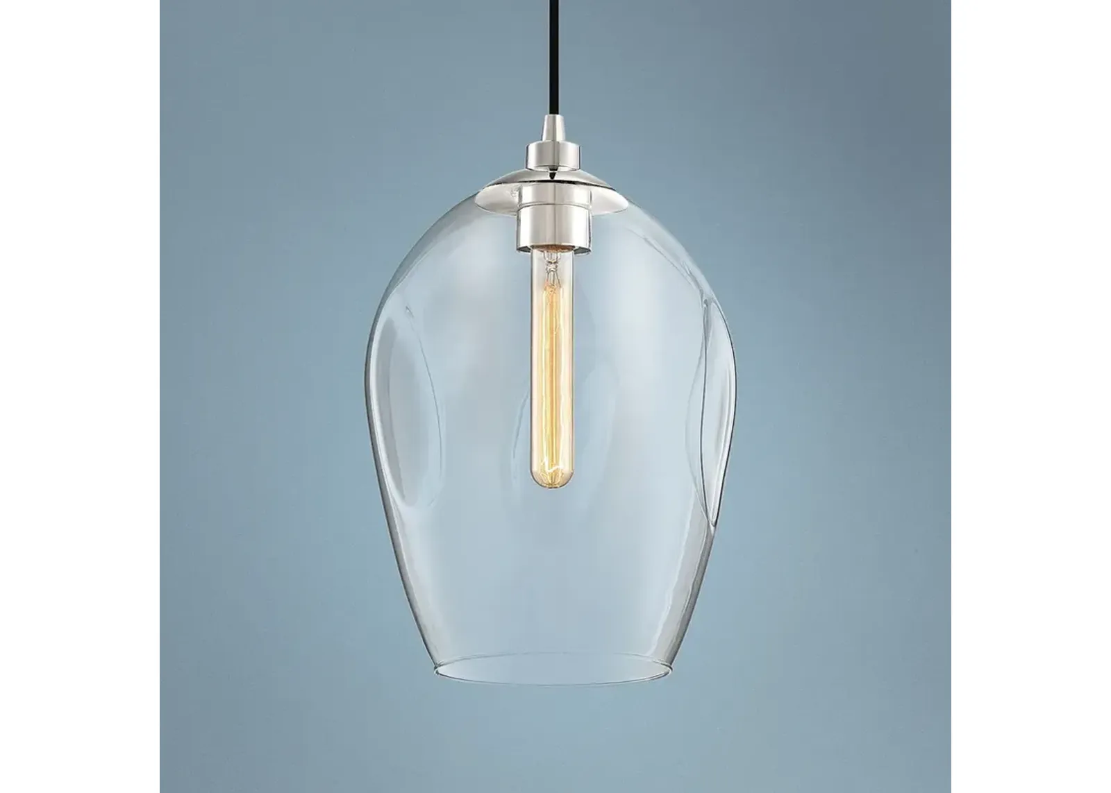 Quoizel Nostalgia 9 1/2" Wide Pinched Clear Glass Mini Pendant