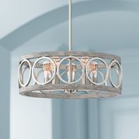 Salima 21 1/4" Wide Brushed Nickel 5-Light LED Chandelier