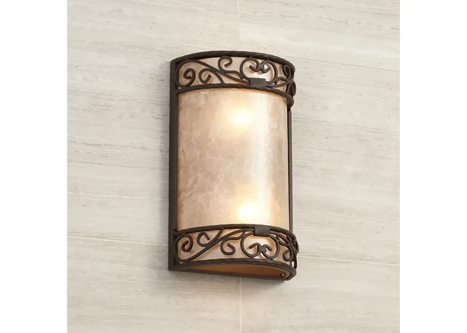 Natural Mica Collection 12 1/2" High Wall Sconce Fixture