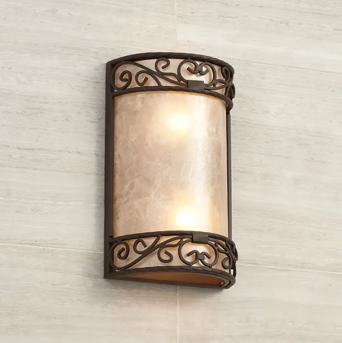 Natural Mica Collection 12 1/2" High Wall Sconce Fixture