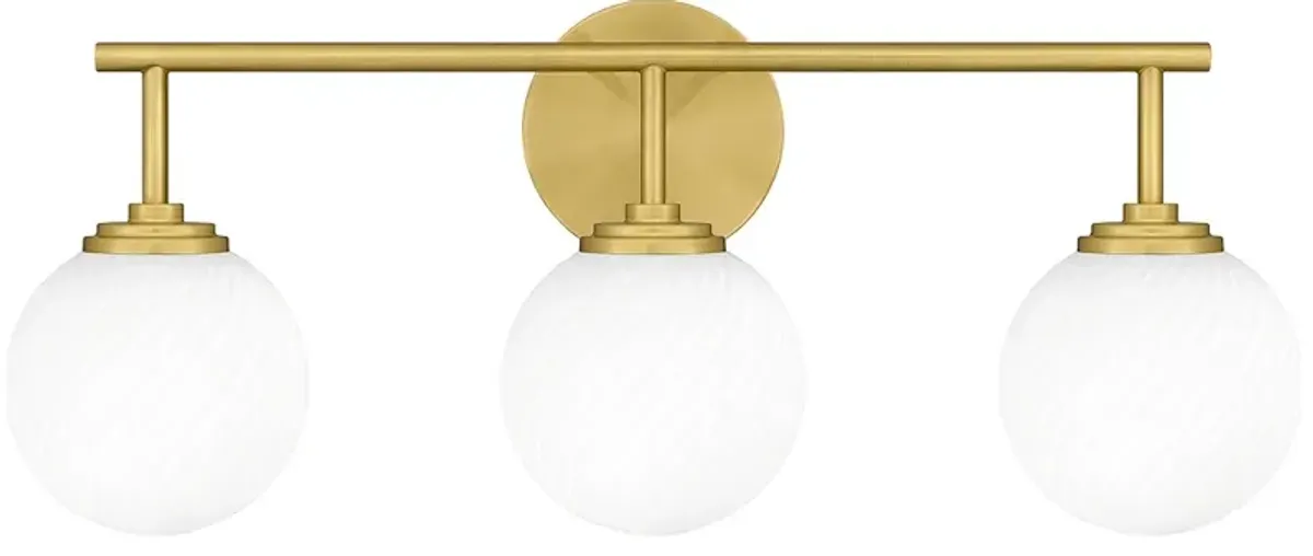 Eloise 3-Light Aged Brass Vanity Light