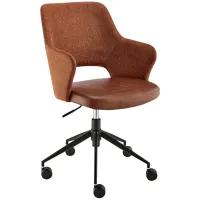 Darcie Dark Brown Adjustable Swivel Office Chair