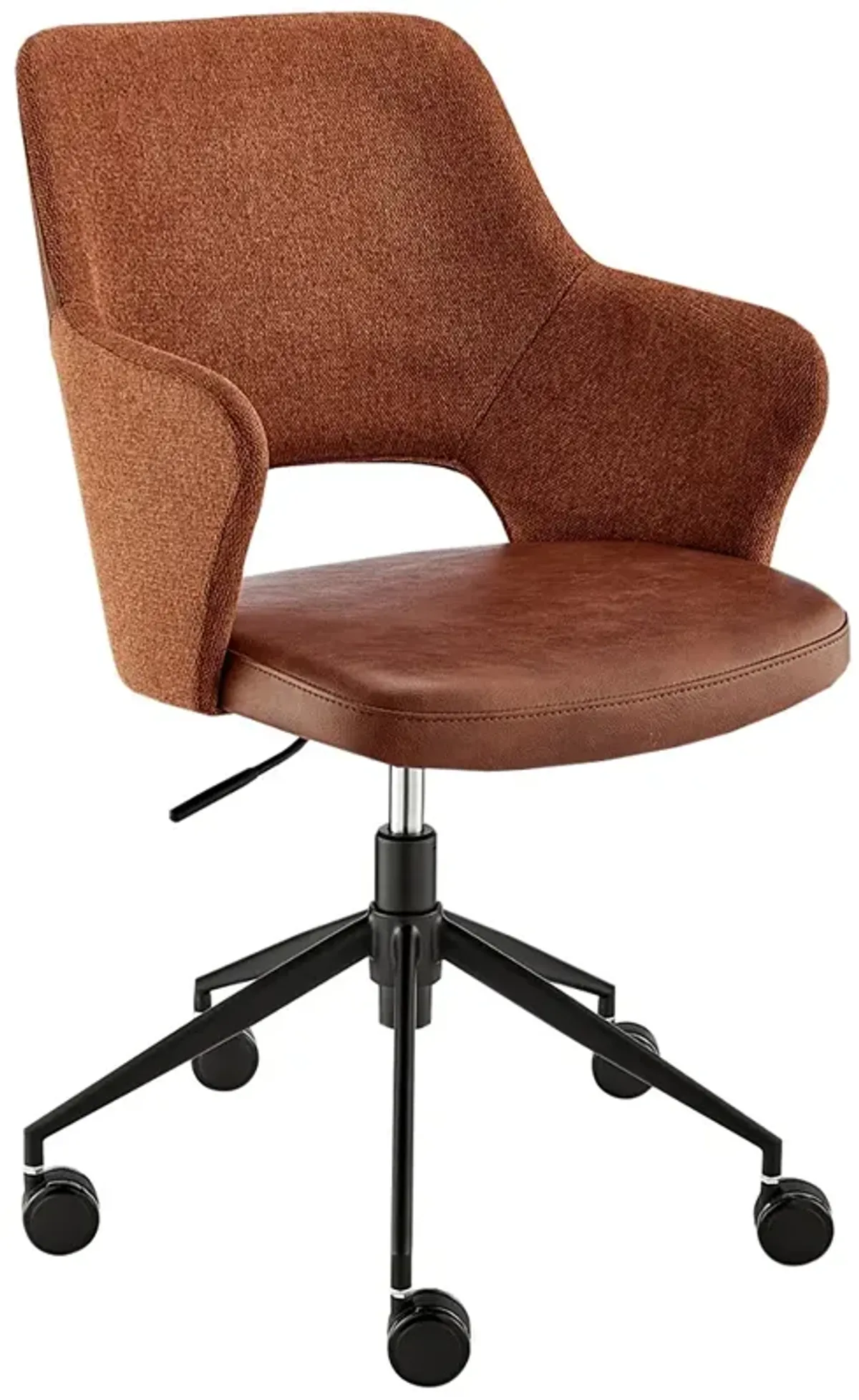 Darcie Dark Brown Adjustable Swivel Office Chair