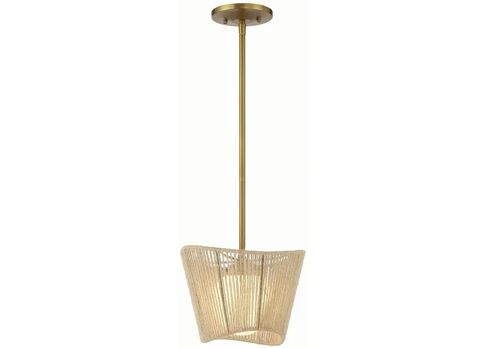 Minka-Lavery Key Largo 1-Light Soft Brass Mini Pendant