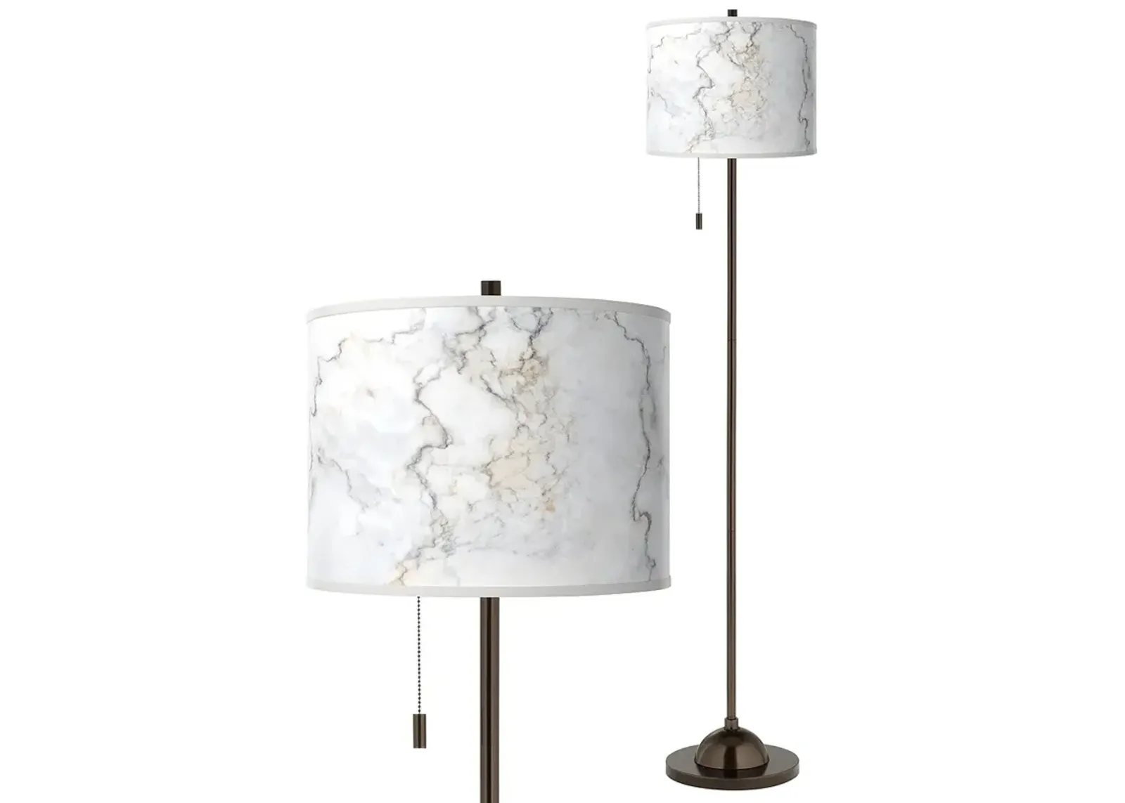 Marble Glow Giclee Glow Bronze Club Floor Lamp