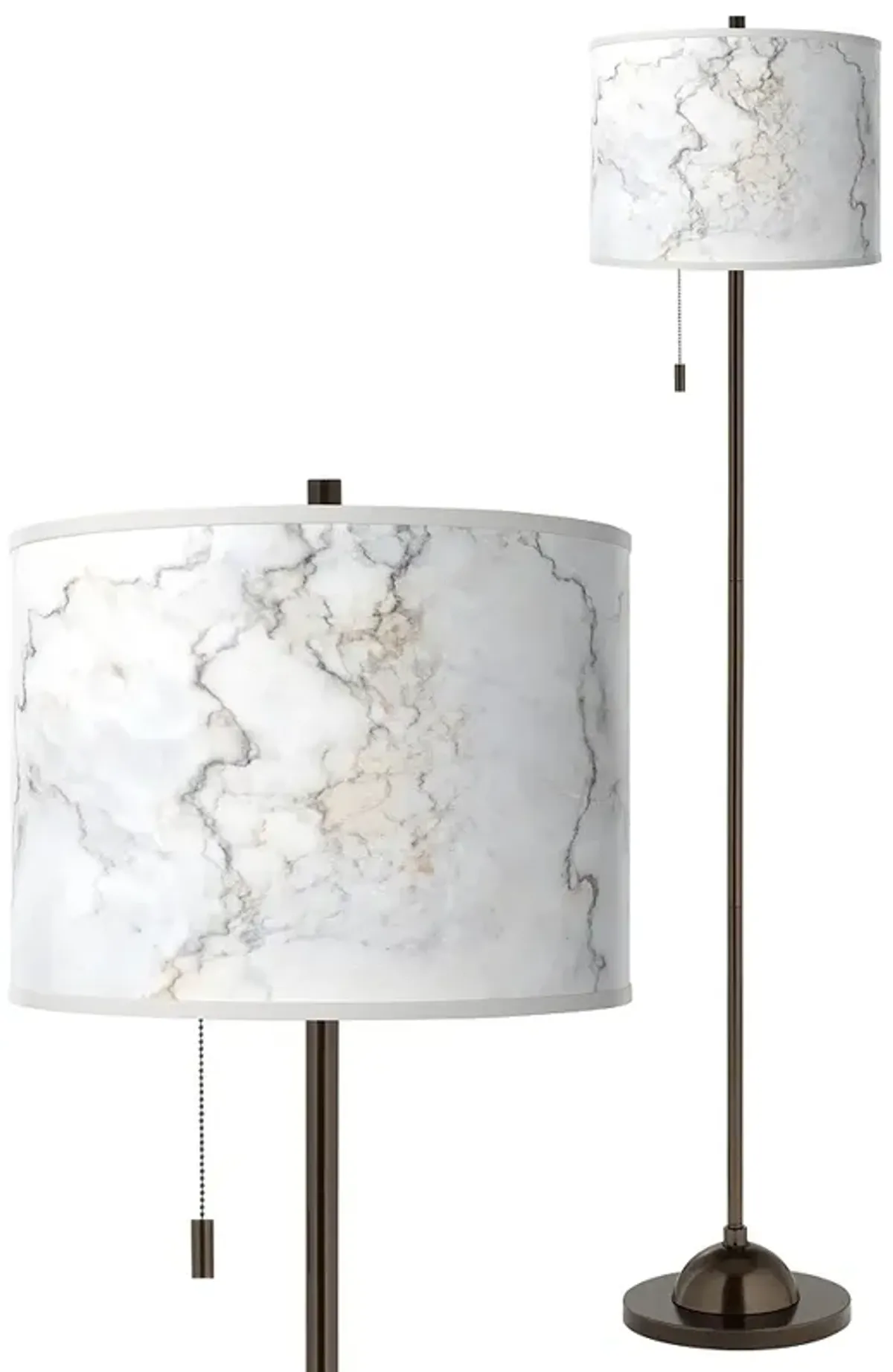 Marble Glow Giclee Glow Bronze Club Floor Lamp