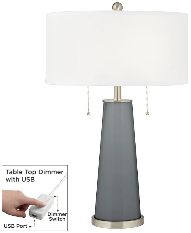 Software Peggy Glass Table Lamp With Dimmer