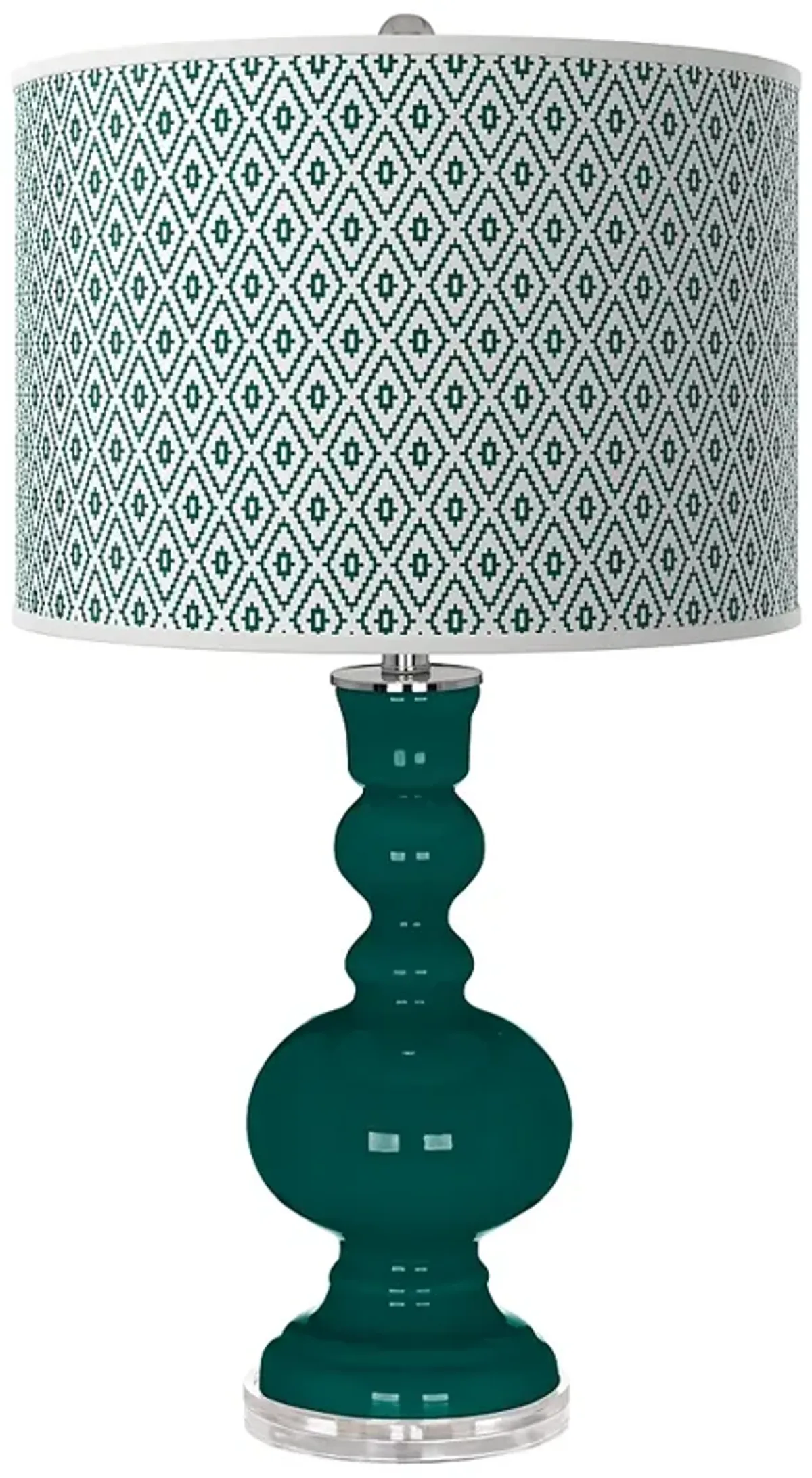 Blue Peacock Diamonds Apothecary Table Lamp