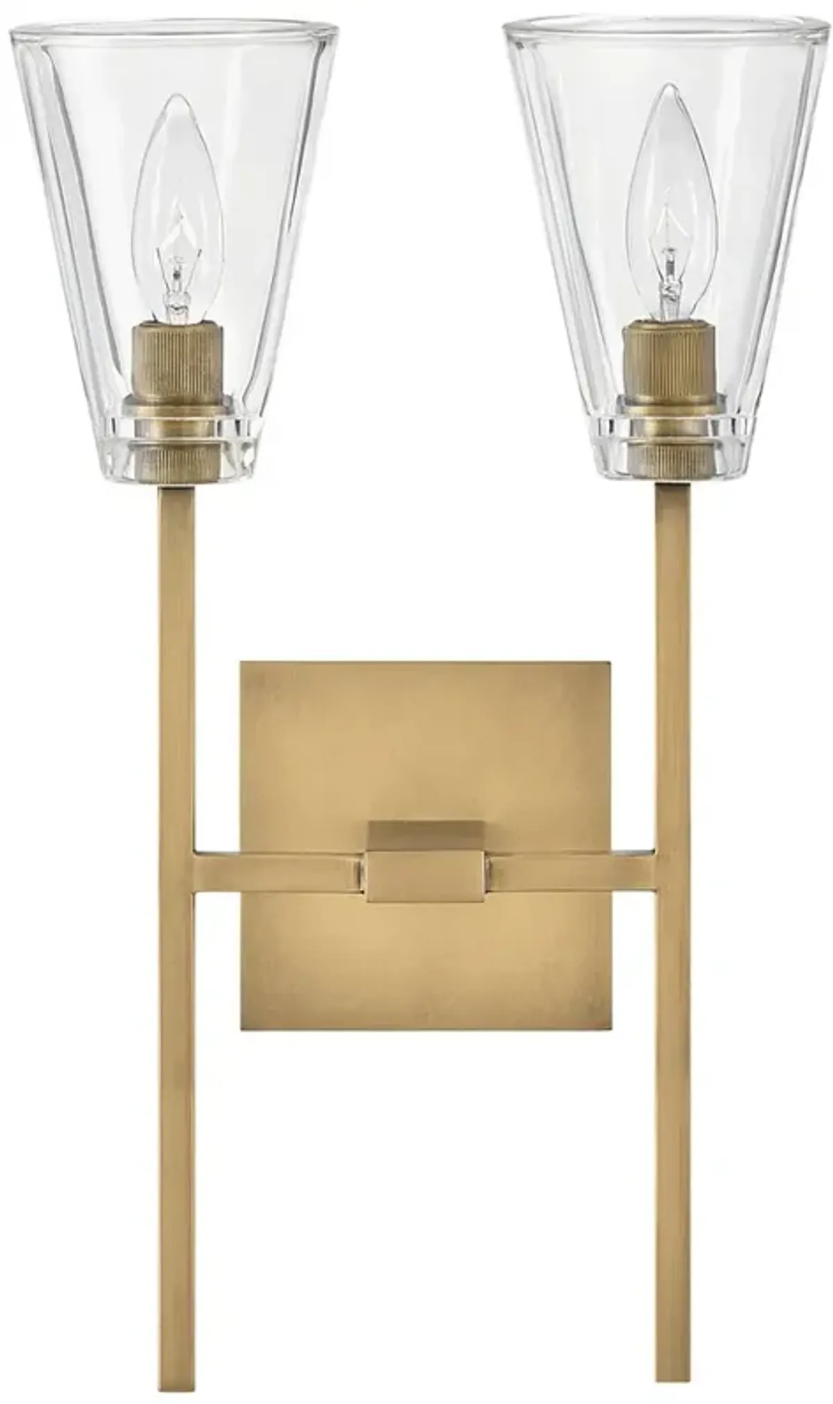 HINKLEY BATH AUDEN Two Light Vanity Heritage Brass