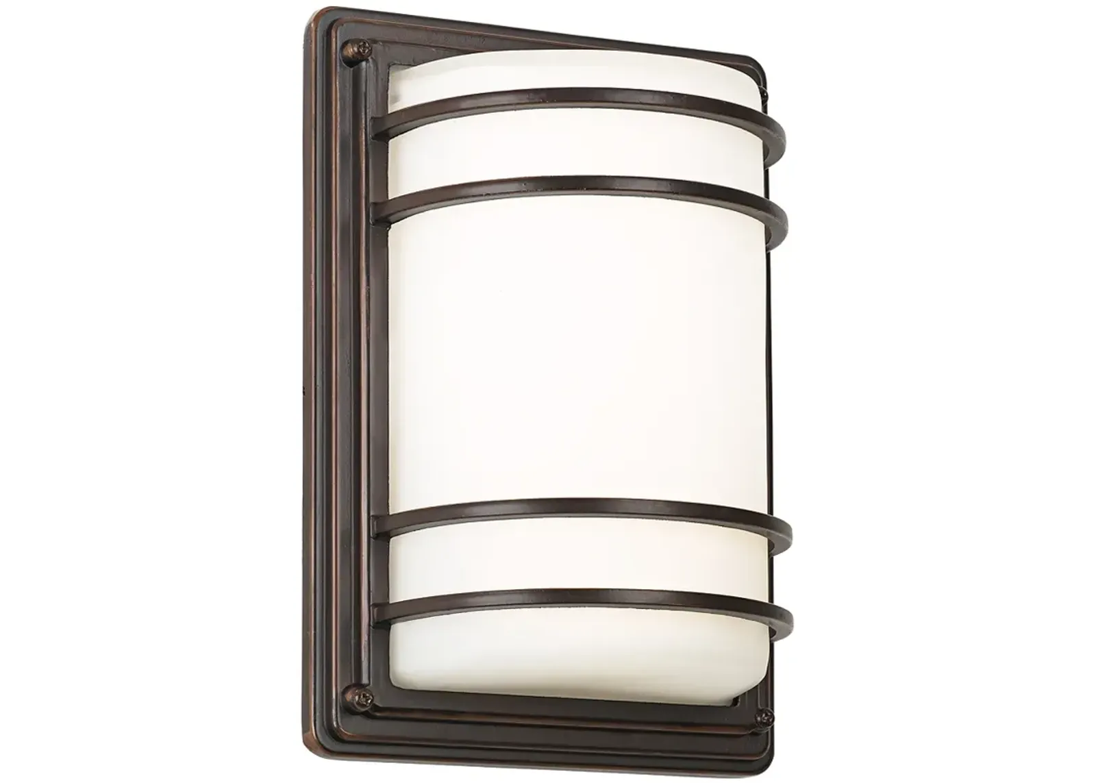 Habitat 11" High Bronze and Opal Glass Wall Sconce