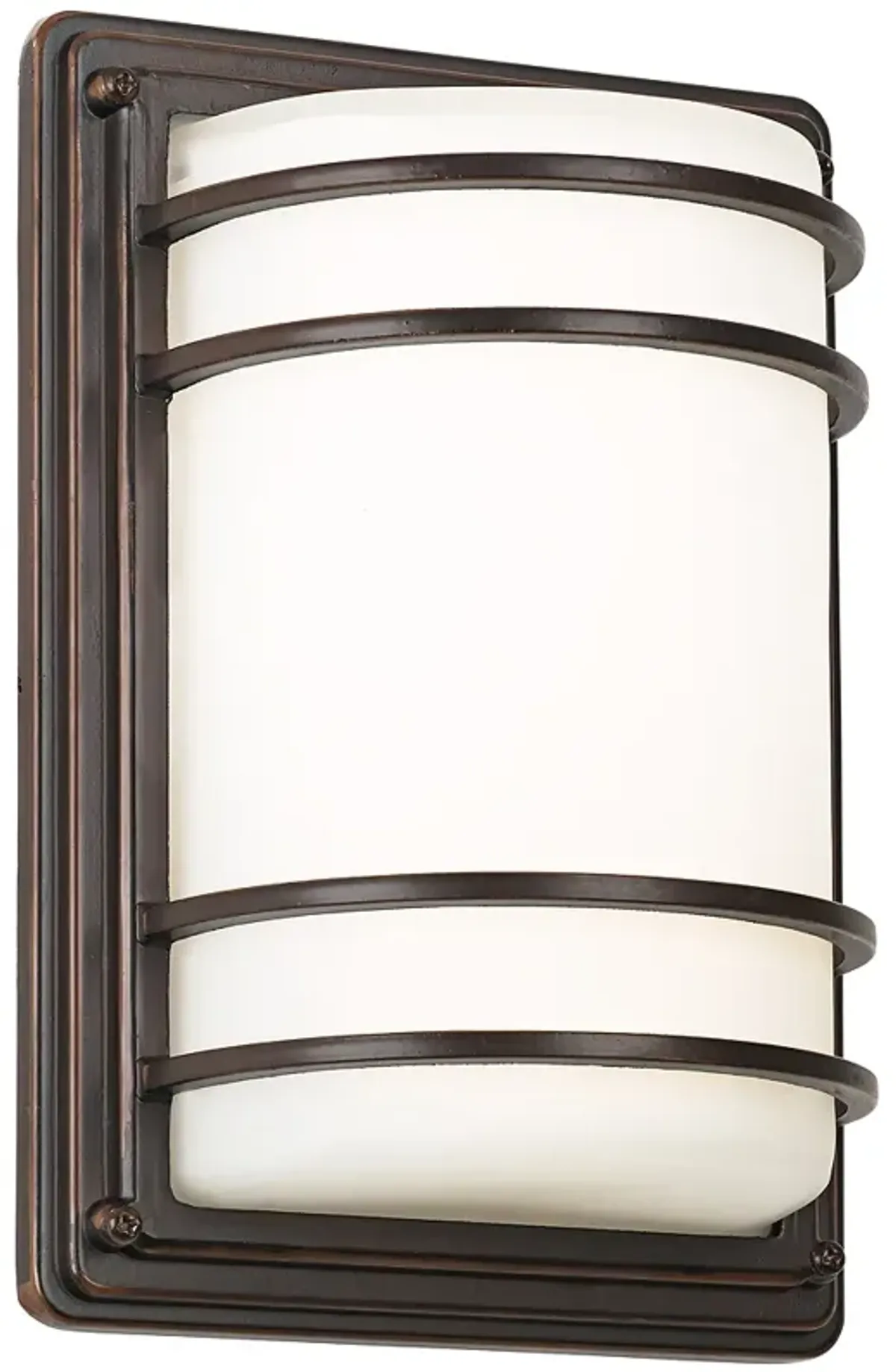 Habitat 11" High Bronze and Opal Glass Wall Sconce