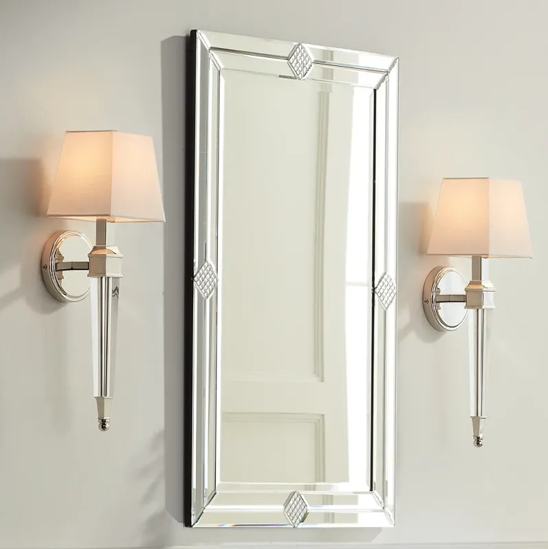 Possini Euro Irene 20 3/4" High Polished Nickel Wall Sconce Set of 2