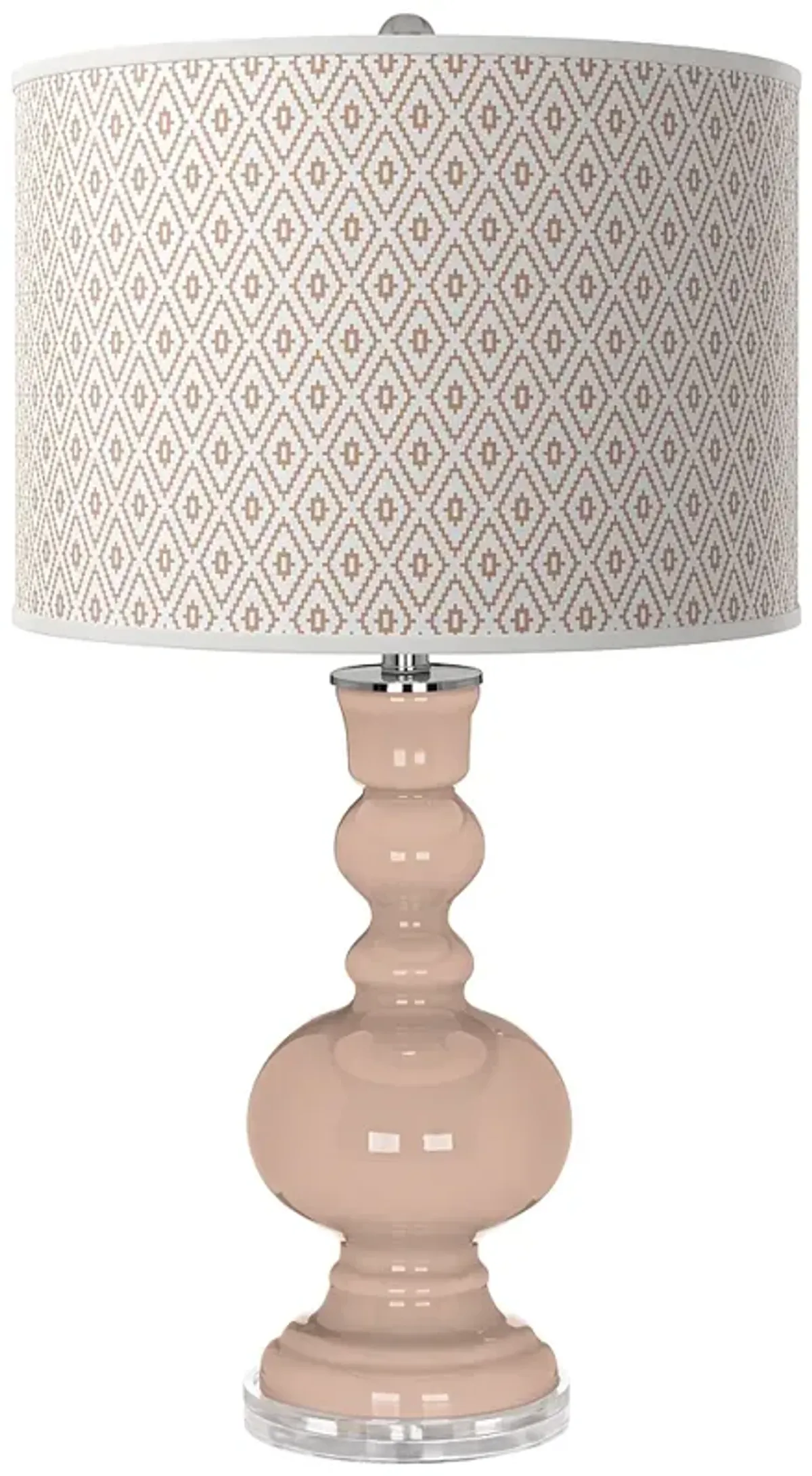 Italian Coral Diamonds Apothecary Table Lamp