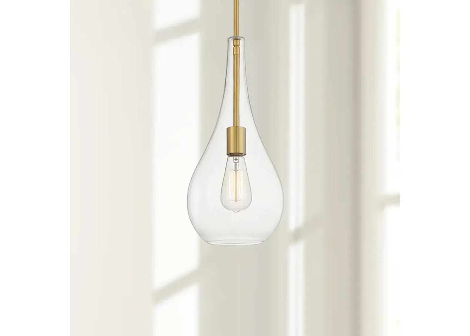 Possini Euro Lilly 7 1/2" Soft Gold Clear Glass Modern Mini Pendant