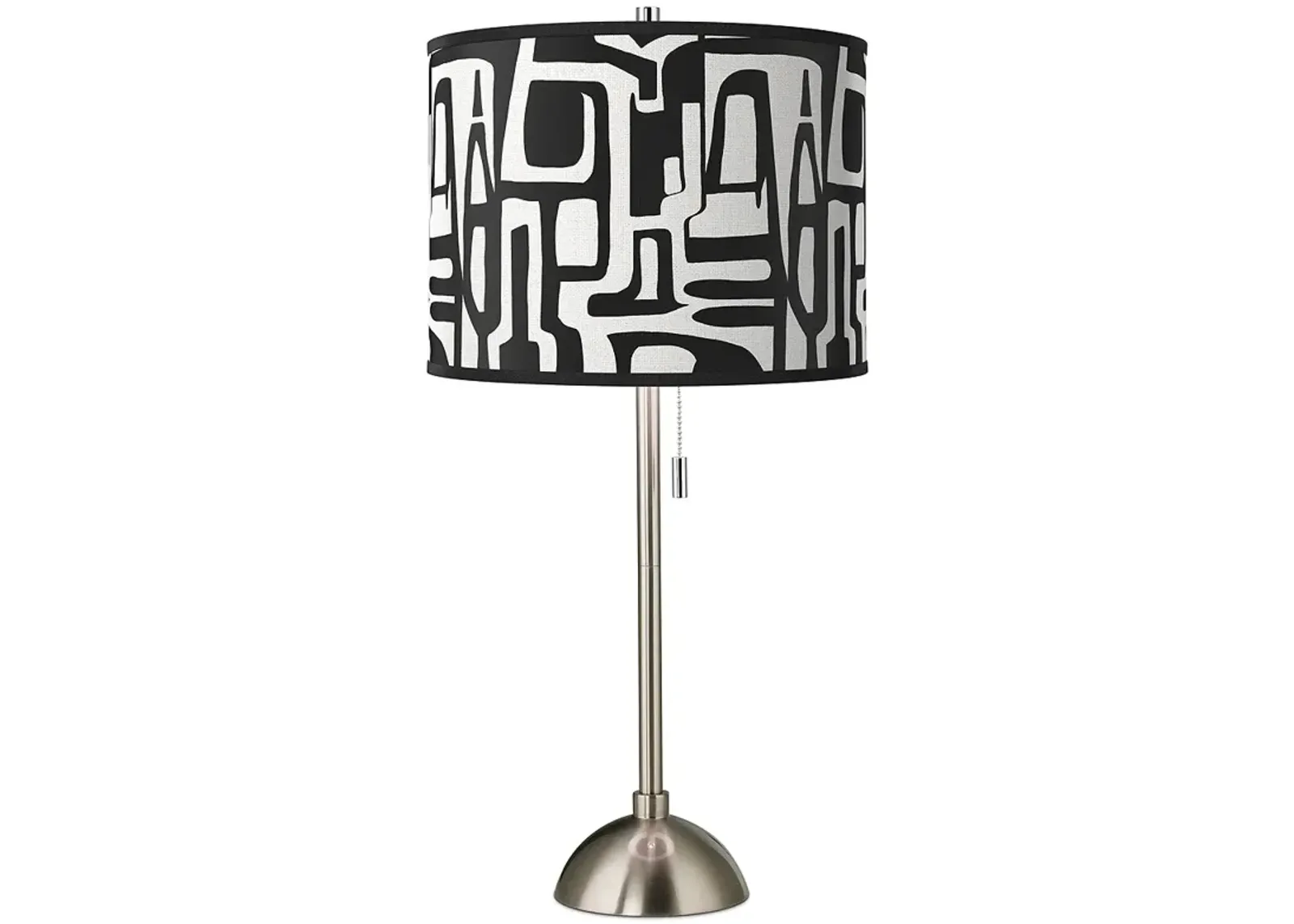 Tempo Giclee Brushed Nickel Table Lamp