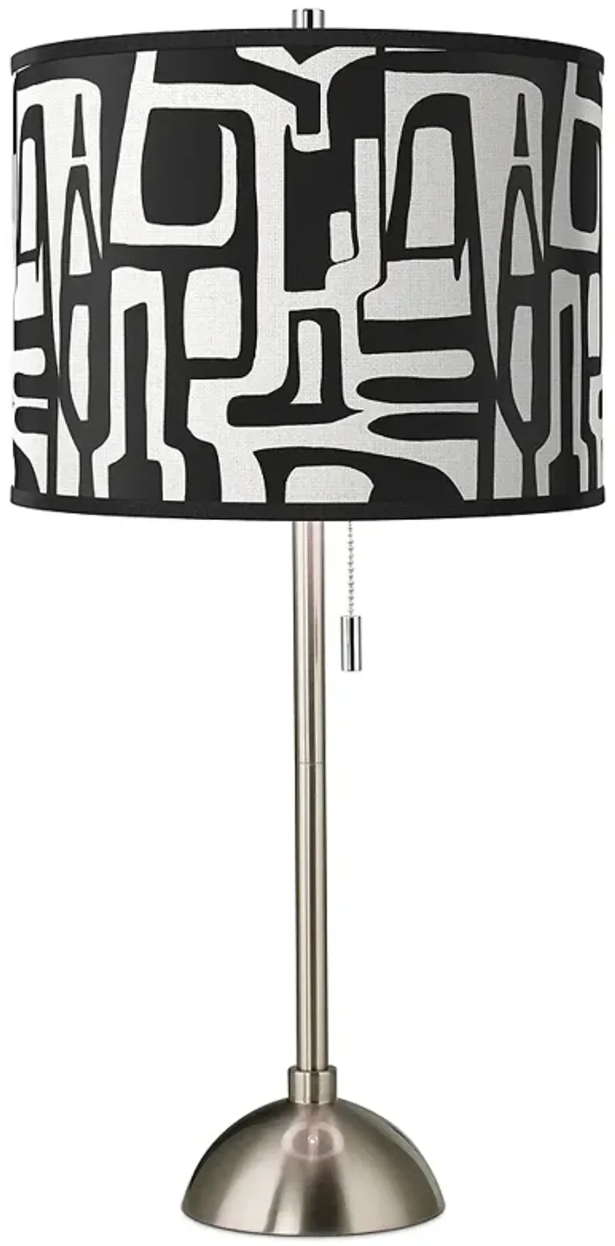 Tempo Giclee Brushed Nickel Table Lamp