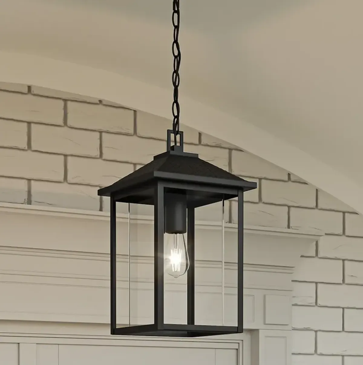 Quoizel Fletcher 17 3/4"H Earth Black Outdoor Hanging Light