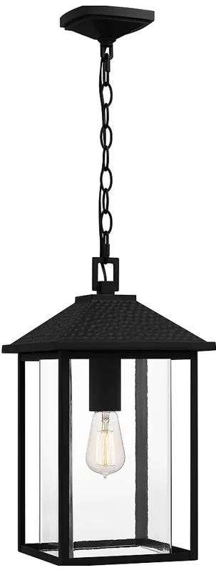 Fletcher 1-Light Earth Black Outdoor Hanging Lantern