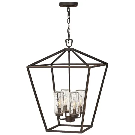 Hinkley Alford Place 17" Bronze Cage Low Voltage Outdoor Hanging Light