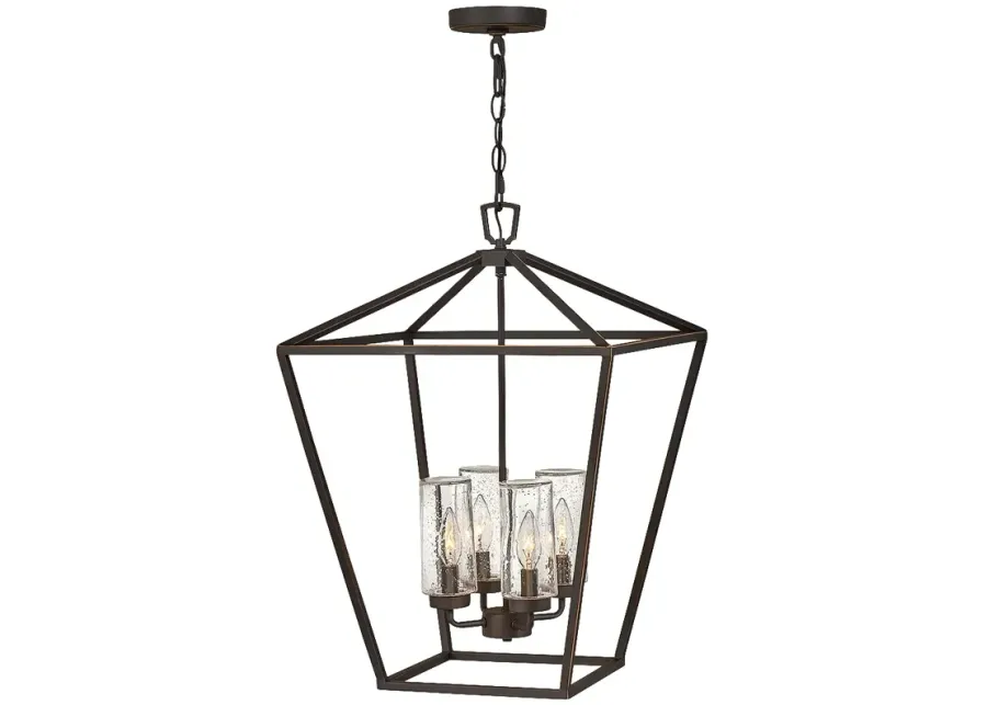 Hinkley Alford Place 17" Bronze Cage Low Voltage Outdoor Hanging Light