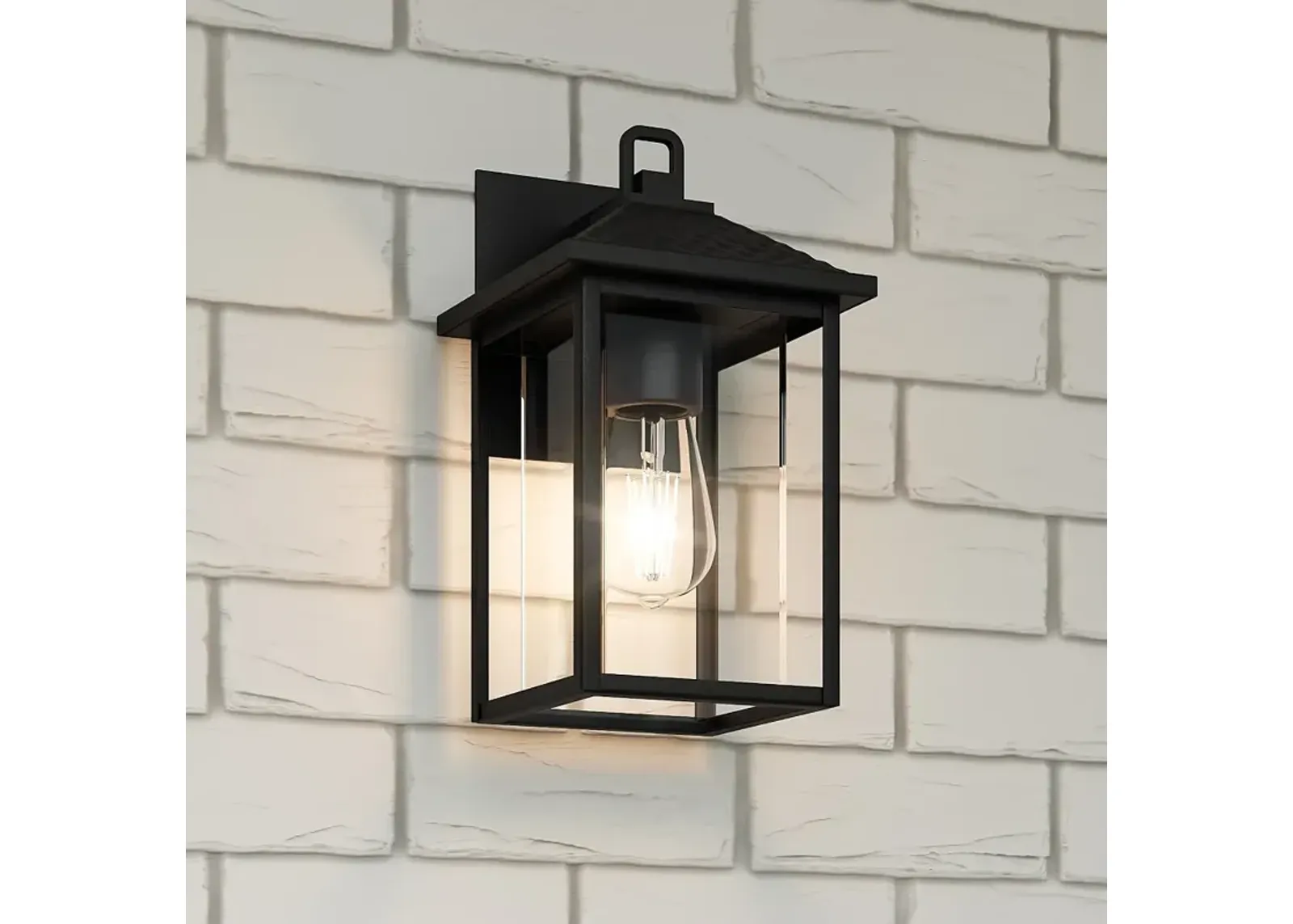 Fletcher 1-Light Earth Black Outdoor Wall Lantern