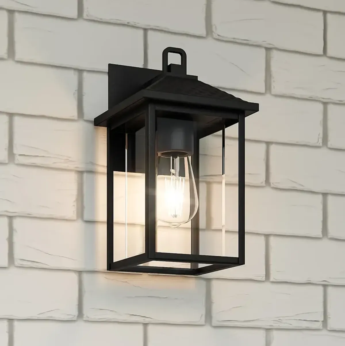 Fletcher 1-Light Earth Black Outdoor Wall Lantern