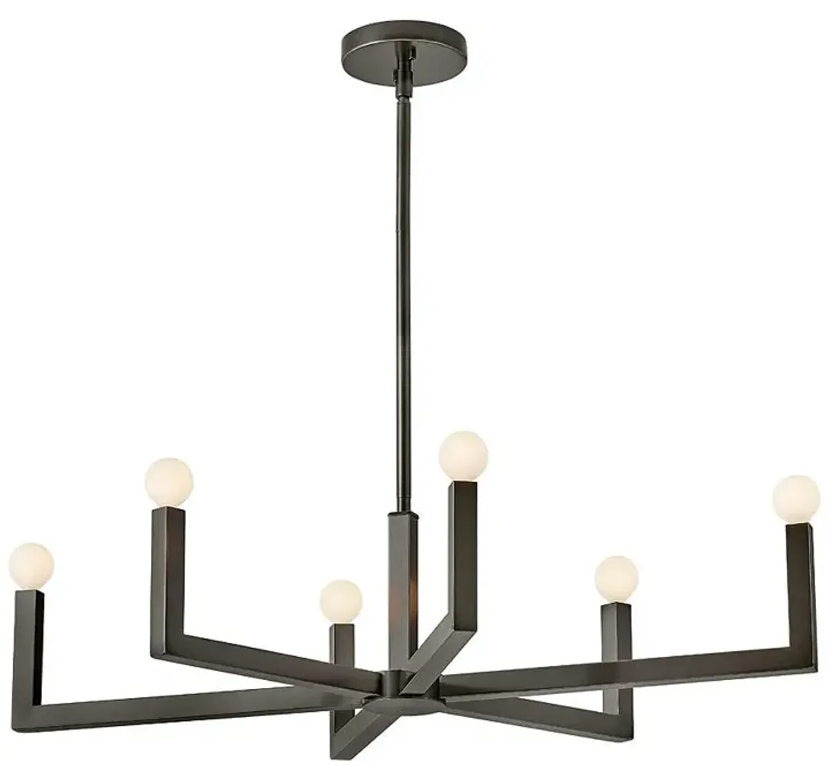 Hinkley Ezra 36" Wide Black Oxide 6-Light Linear Chandelier