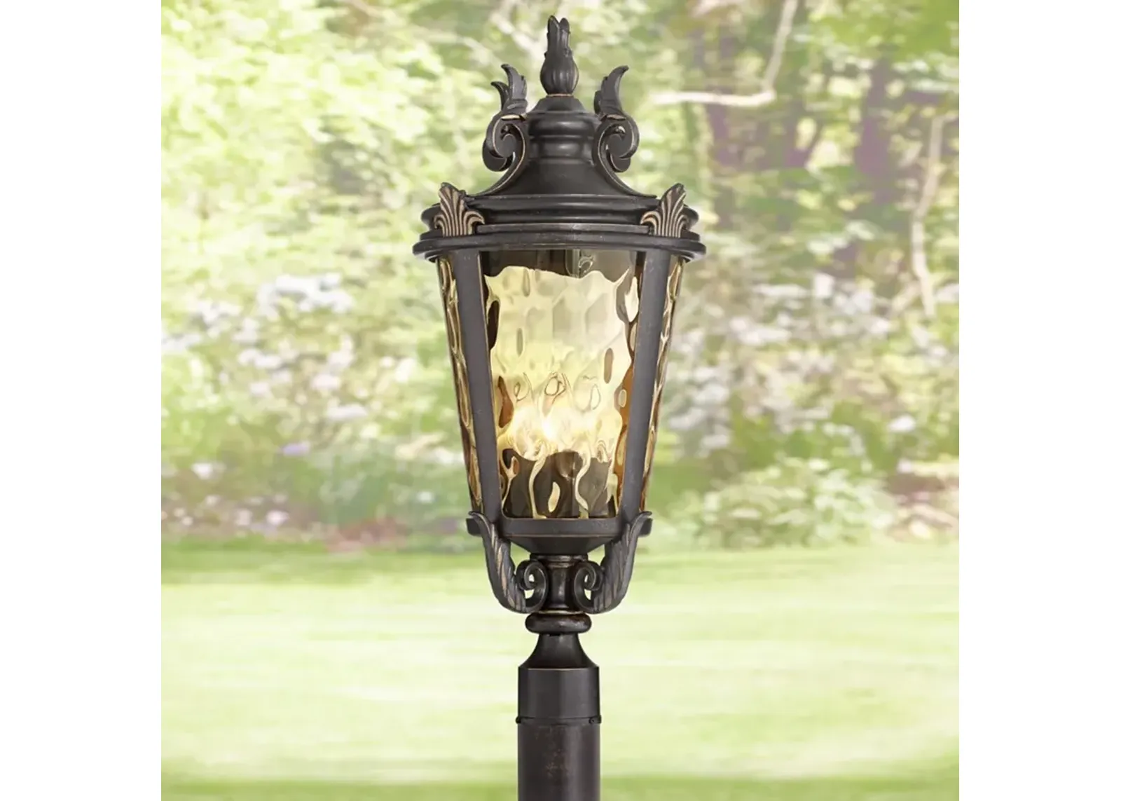 Casa Marseille 28" High Bronze 4-Light Outdoor Post Light