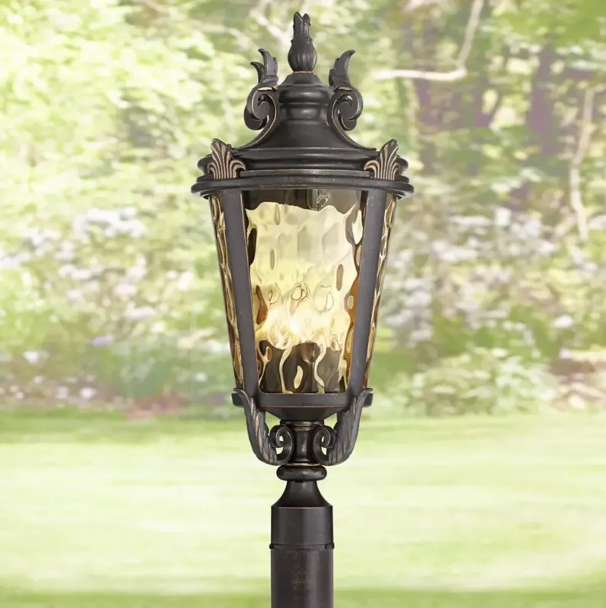 Casa Marseille 28" High Bronze 4-Light Outdoor Post Light