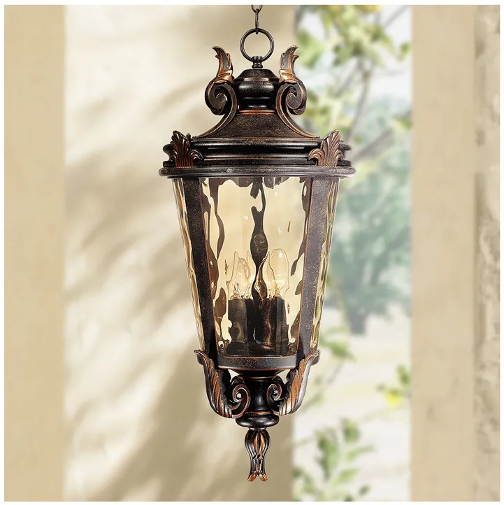 Casa Marseille 26 1/4" High Bronze Traditional Outdoor Hanging Light