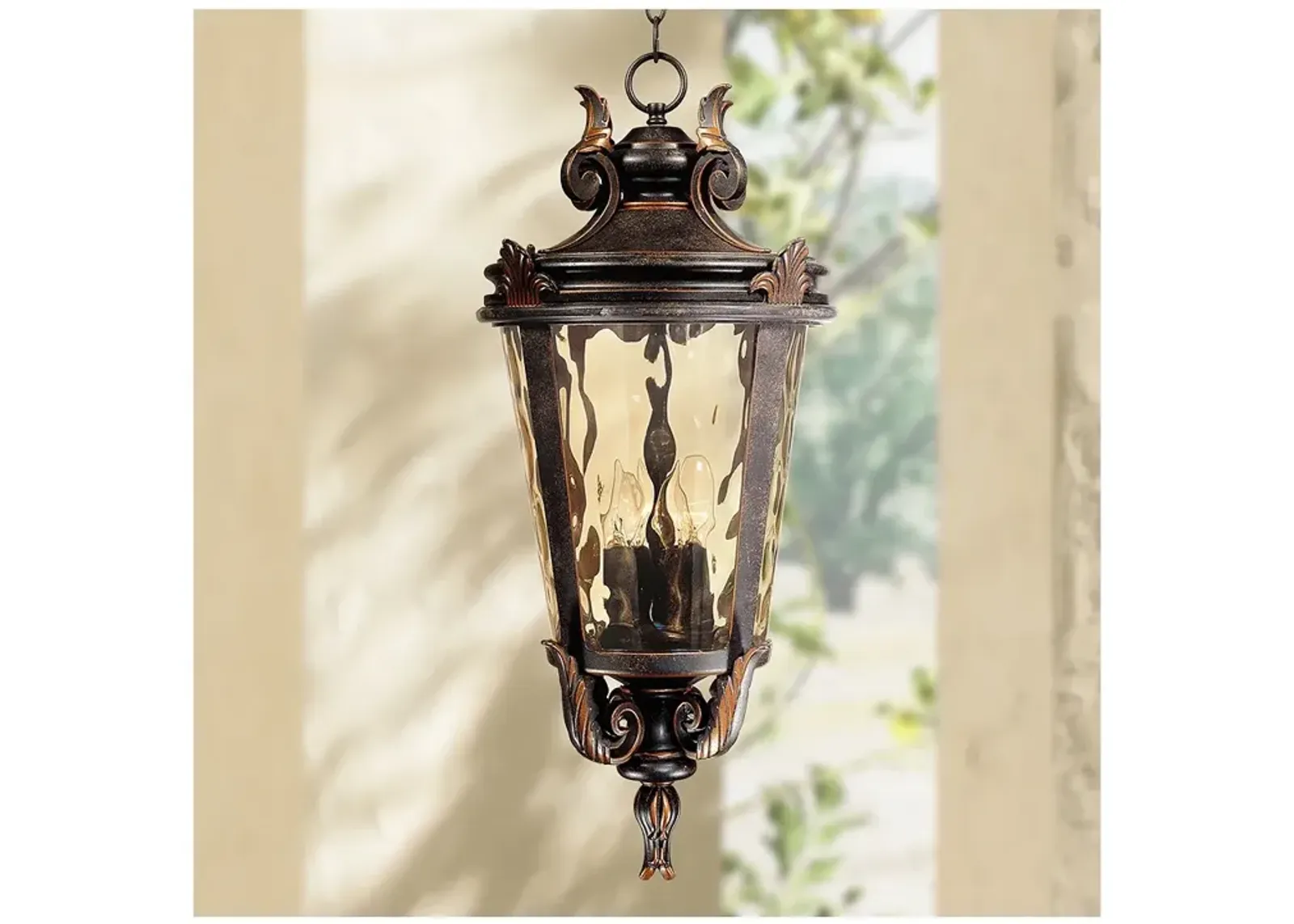 Casa Marseille 26 1/4" High Bronze Traditional Outdoor Hanging Light