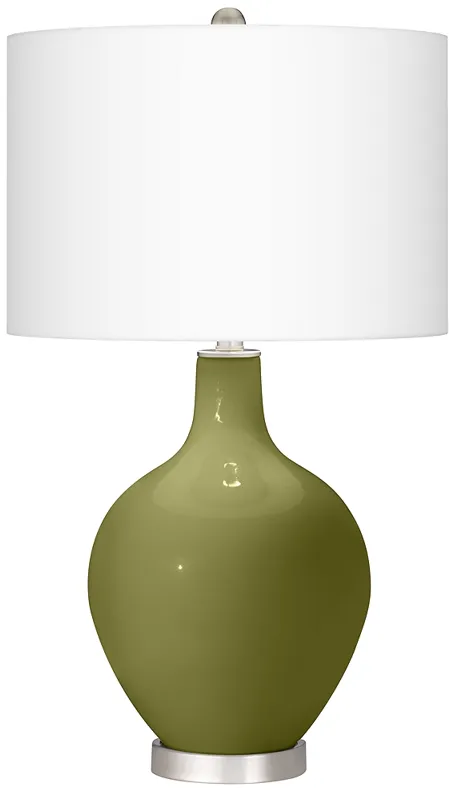 Rural Green Ovo Table Lamp With Dimmer