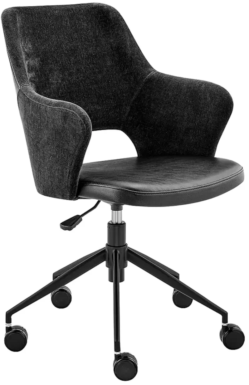 Darcie Black Adjustable Swivel Office Chair