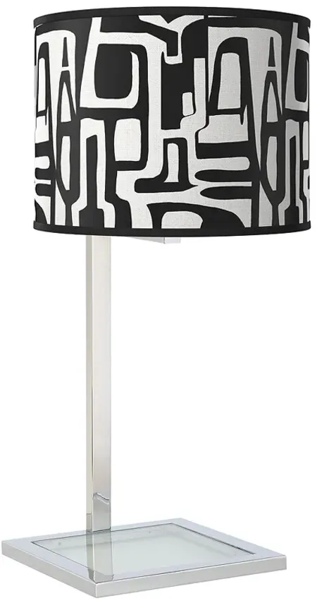 Tempo Glass Inset Table Lamp
