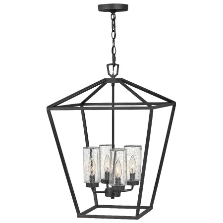 Hinkley Alford Place 17" Black Cage Low Voltage Outdoor Hanging Light