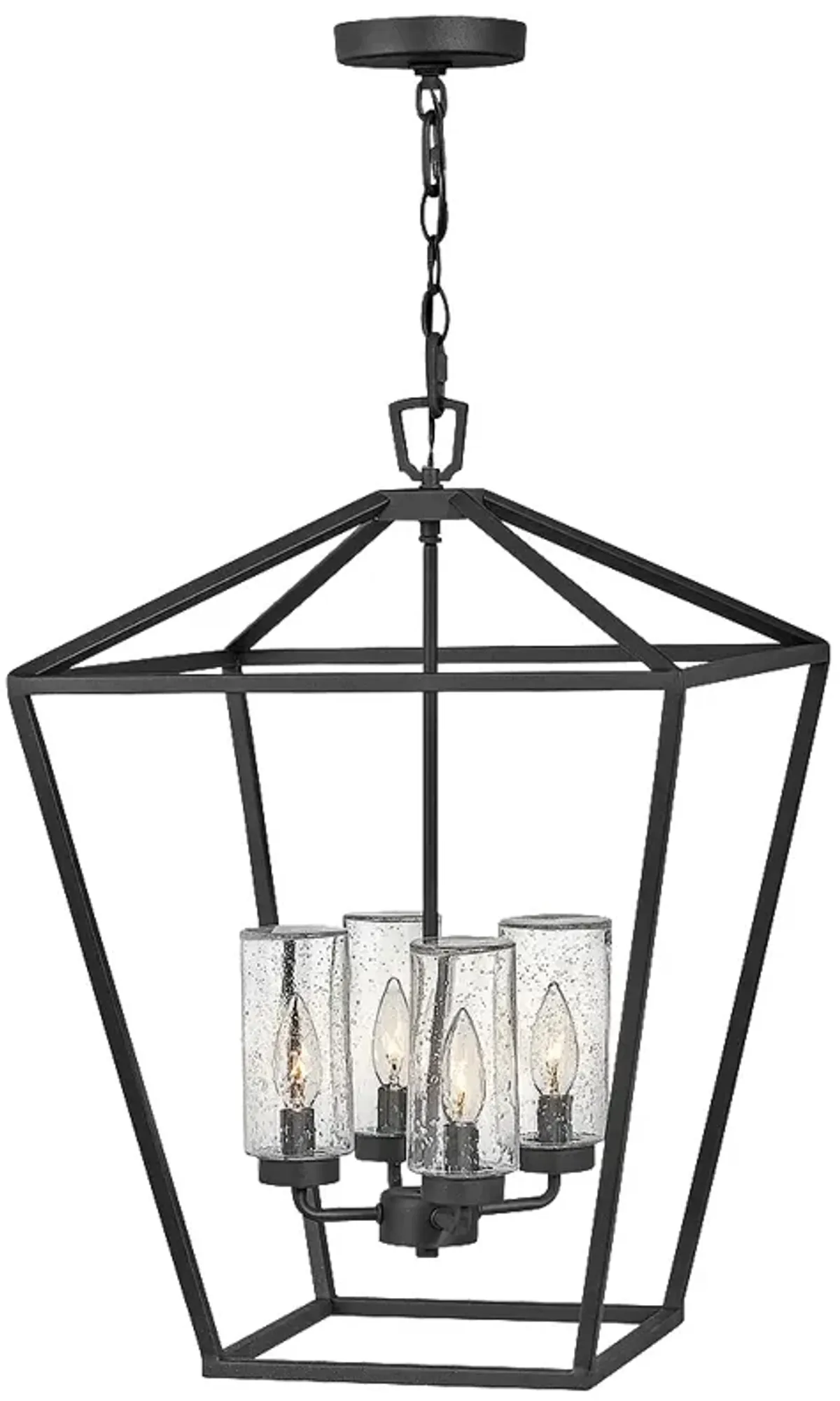 Hinkley Alford Place 17" Black Cage Low Voltage Outdoor Hanging Light