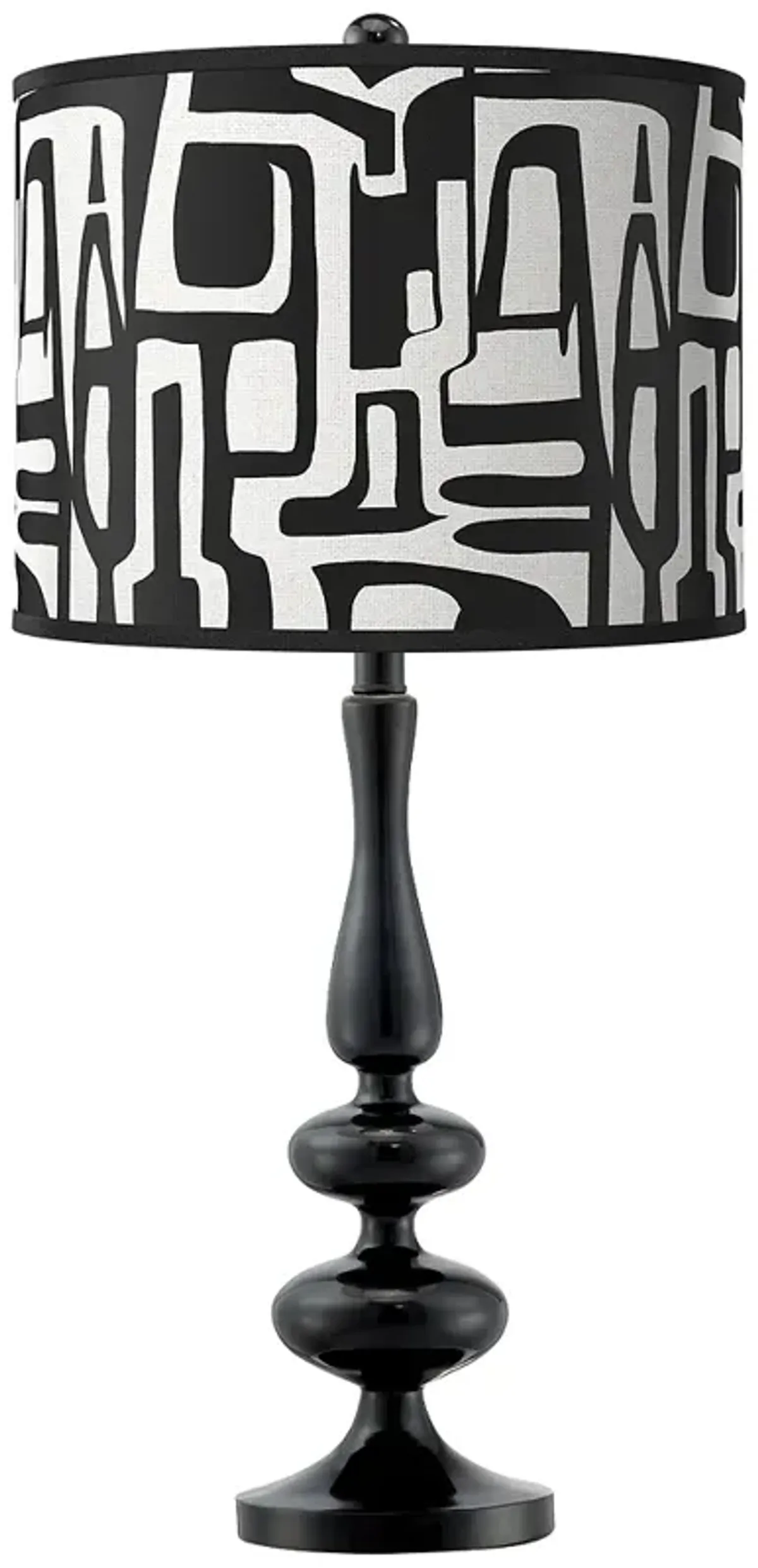 Tempo Giclee Paley Black Table Lamp